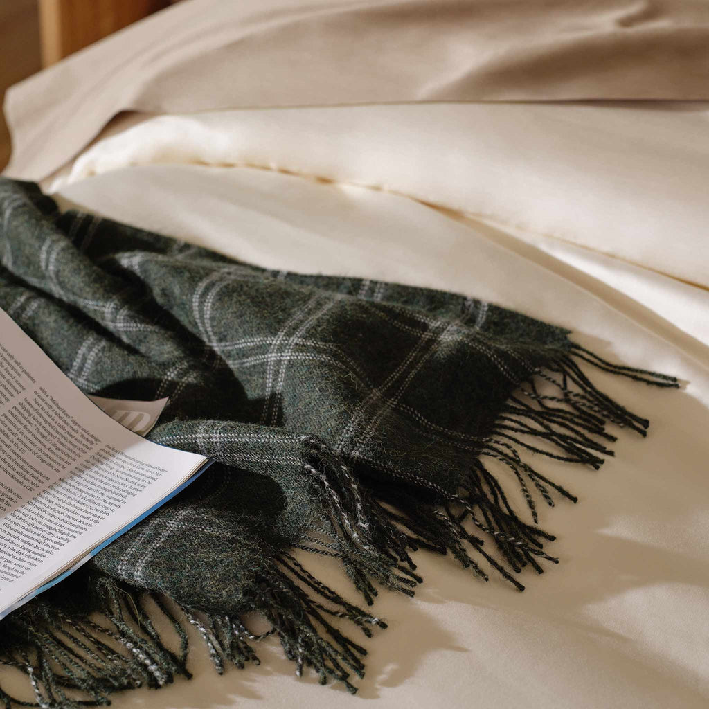 Alpaca Windowpane Throw Blanket - Last Call
