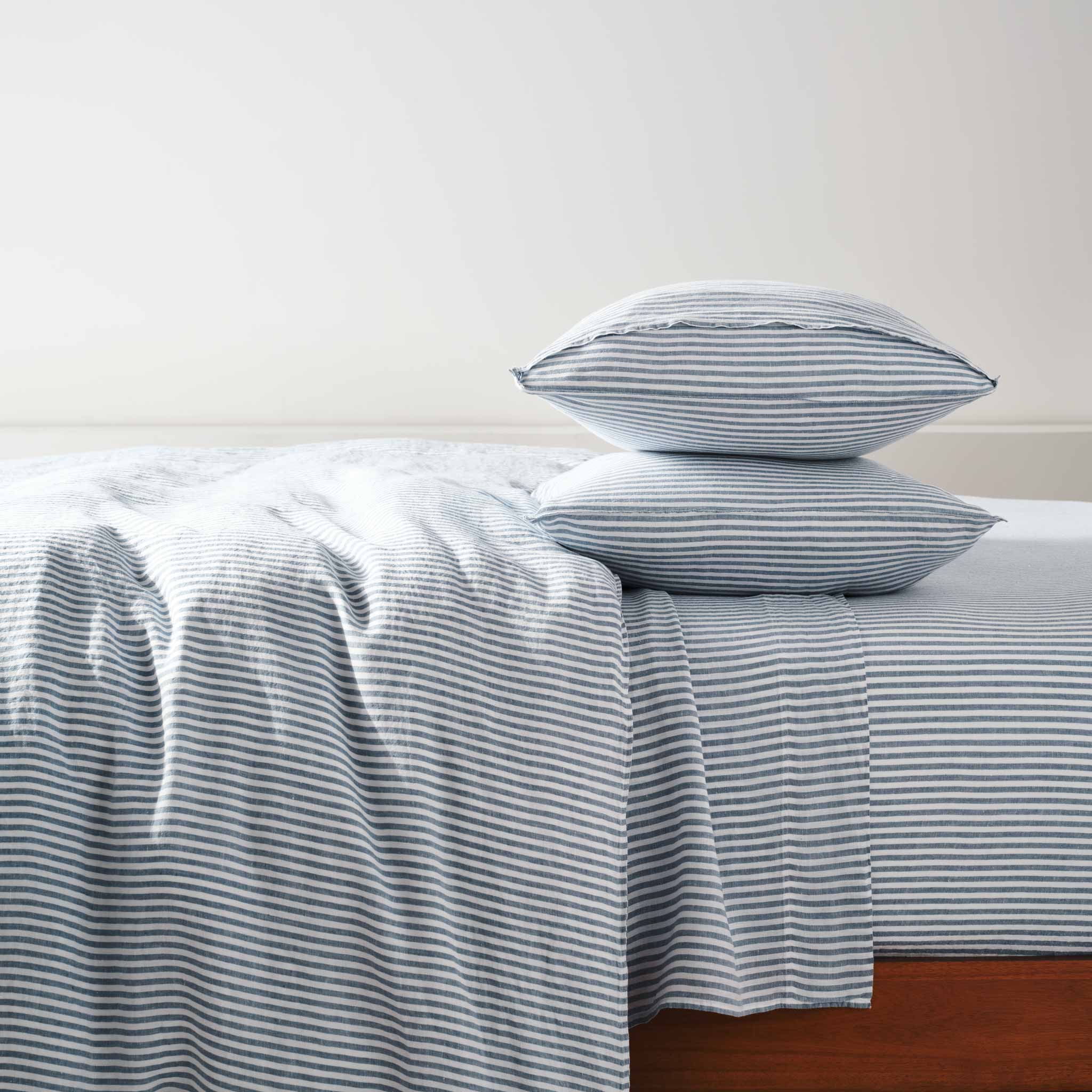 Set of 2 Washed European Linen Core Sheet Set Bundle