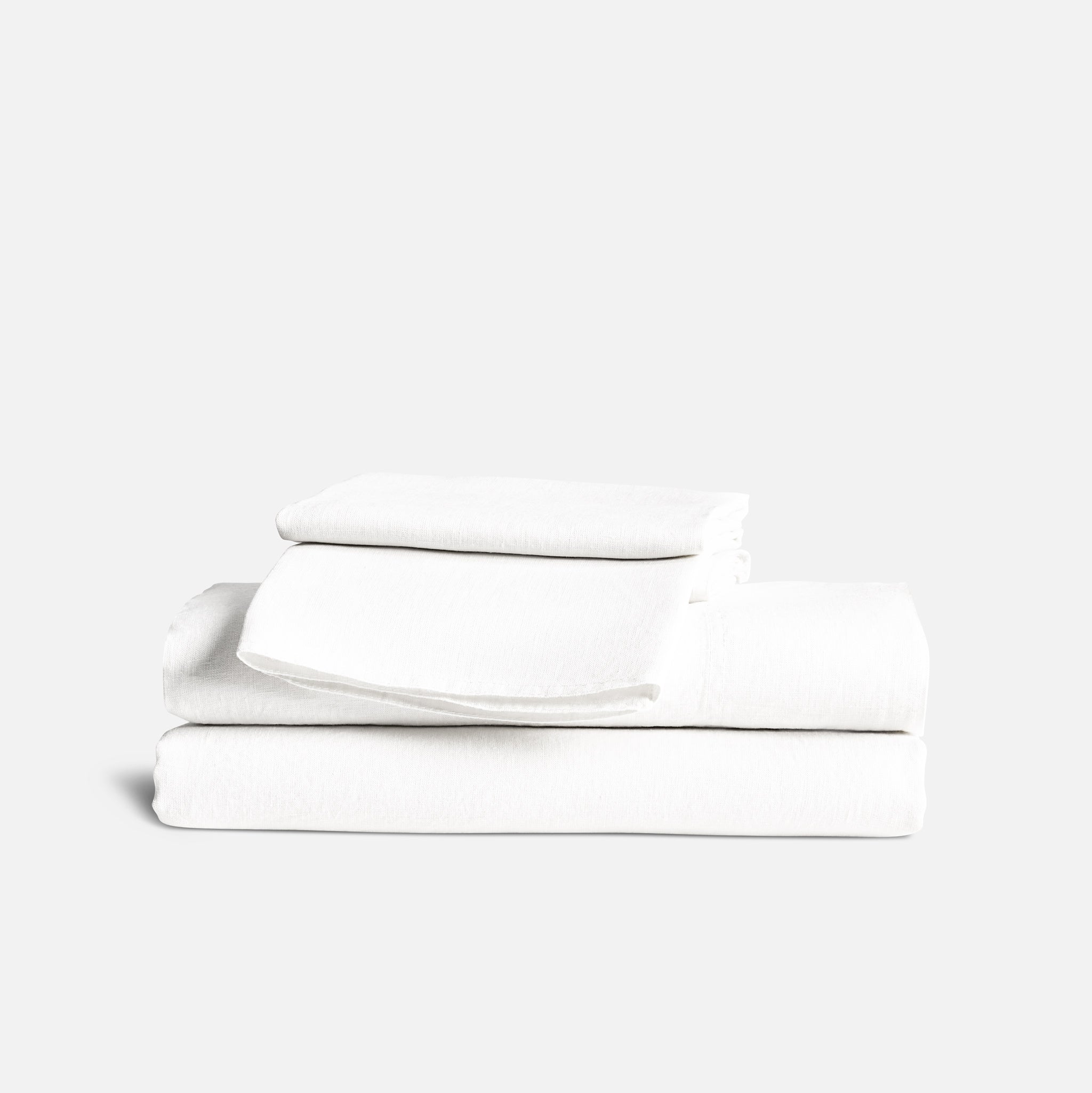 Set of 2 Washed European Linen Core Sheet Set Bundle
