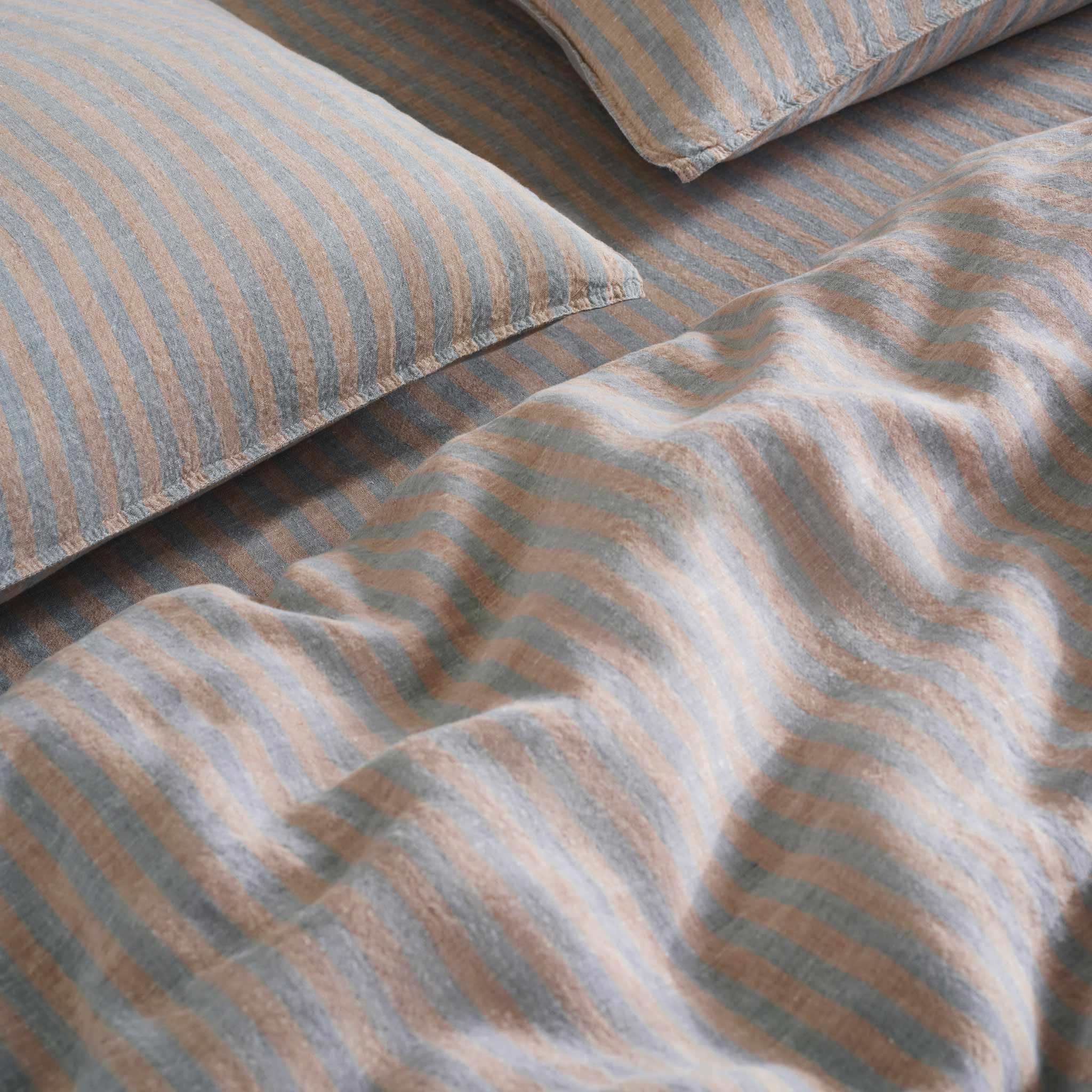 Set of 2 Washed European Linen Core Sheet Set Bundle