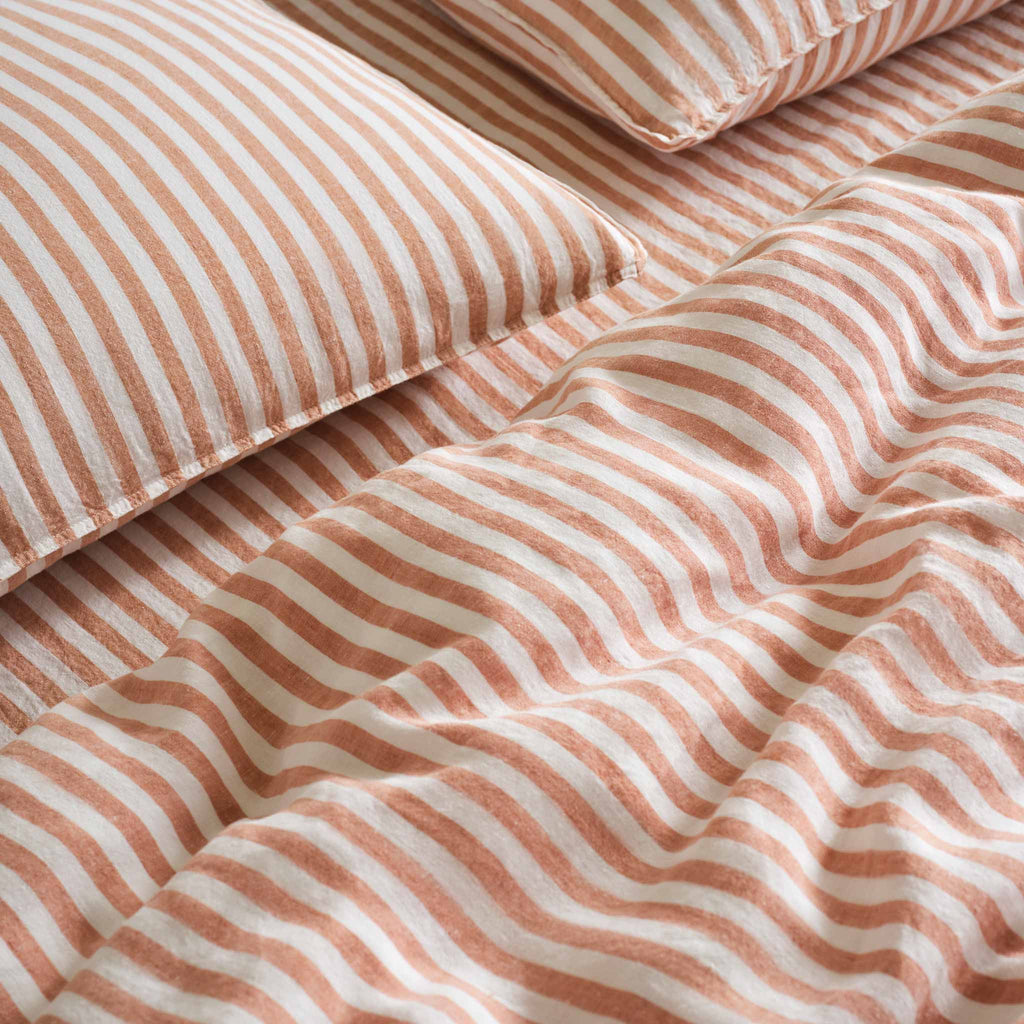 Set of 2 Washed European Linen Core Sheet Set Bundle