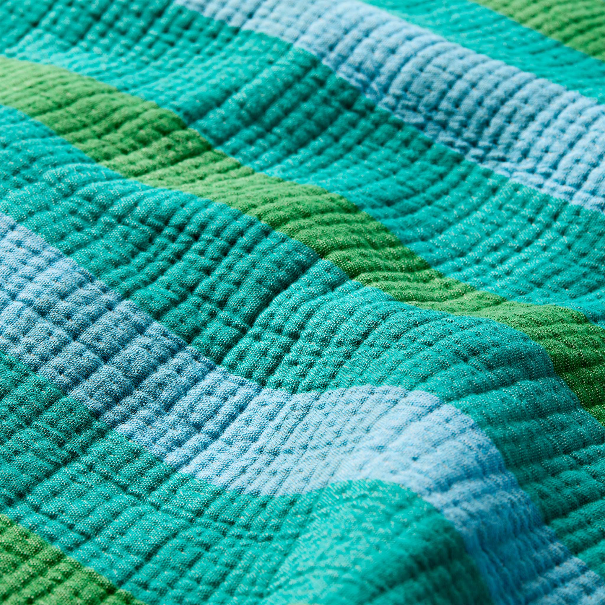 Sunwashed Check Bed Blanket